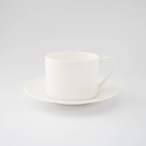 シンプルカップ＆ソーサーII/ 白磁 真っ白い食器 シンプル ポーセリンアート