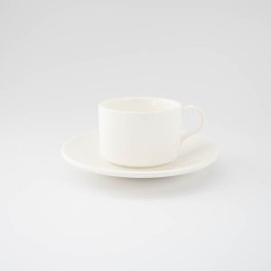 シンプルカップ＆ソーサーIII/ 白磁 真っ白い食器 シンプル ポーセリンアート コーヒーカップ