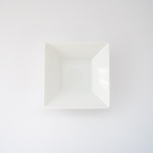 スクエア深皿ll(無くなり次第終了)/ 器 お皿 白磁 真っ白い食器 ポーセリンアート プレート