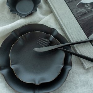 ハナエミシリーズ(ブラック)/食器 お皿 おしゃれ 和モダン プレート ボウル