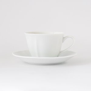 ジャスミンカップ＆ソーサー/白い食器 コーヒーカップ ティーカップ 白磁