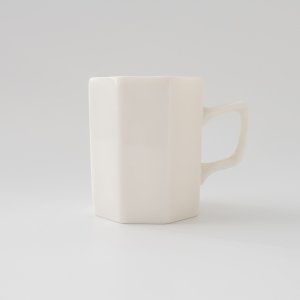 8角マグII/白磁 白い食器 シンプル マグカップ