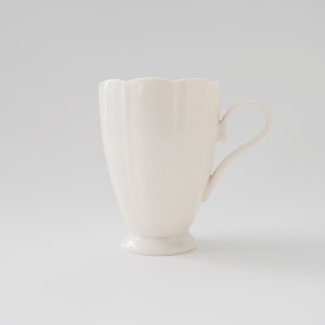 フラワーマグ/白磁 白い食器 シンプル マグカップ