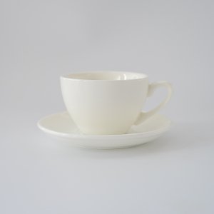 広口カップ&ソーサーll/白い食器 コーヒーカップ ティーカップ 白磁