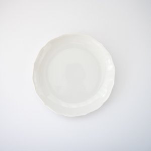 縁フラワーラインプレート24cm(無くなり次第終了)/プレート 白い食器 白磁