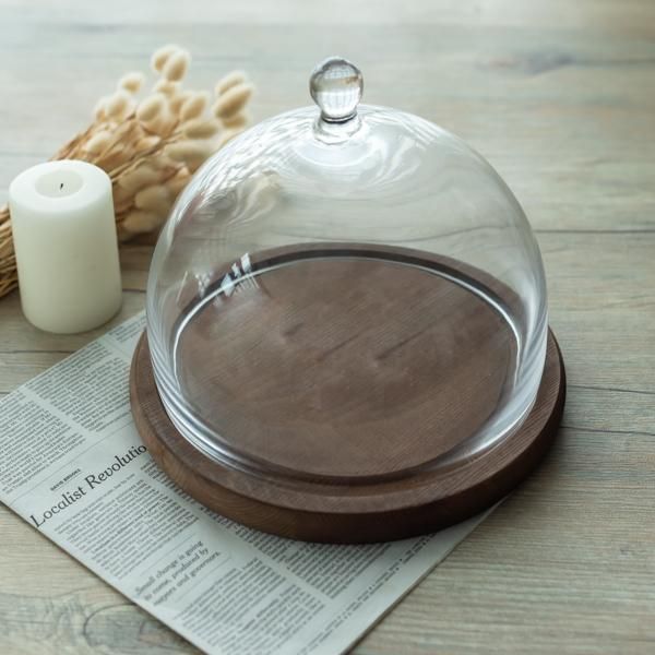 【1点限り】マニーローズ　ガラスのケーキドームソーサー 1点限り】マニーローズ ガラスのケーキドームソーサー