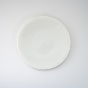 24cmラウンドフラットプレート(無くなり次第終了)/プレート 白い食器 白磁 美濃焼き