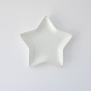 スタープレート/白磁 真っ白い食器 プレート お子様 星型
