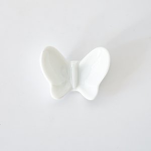 箸置き(バタフライ)II / 白磁 真っ白い食器 ポーセリンアート 蝶