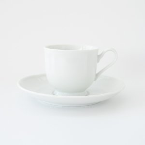 クラシックカップ＆ソーサー(無くなり次第終了)/白い食器 コーヒーカップ ティーカップ シンプル ポーセリンアート