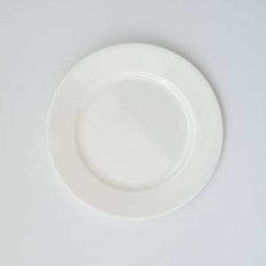 19.5cmリムプレート(無くなり次第終了)/プレート リムプレート 白い食器 白磁  ポーセリンアート