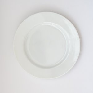 26.0cmリムプレート(無くなり次第終了)/プレート リムプレート 白い食器 白磁 ポーセリンアート