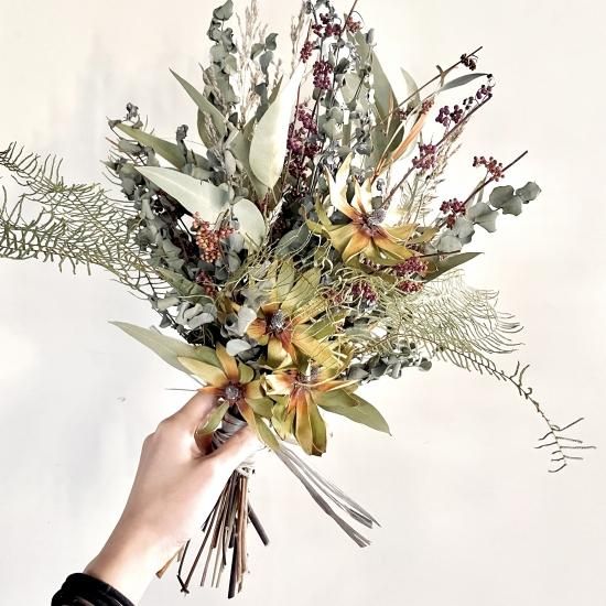 オータムスワッグ♡ハロウィン風ロングスワッグ約48センチ 一点物【ハロウィン・Autumn】ナチュラルポプリのオータム