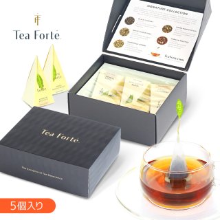 ティーフォルテ TEA FORTE シグニチャー 5 5個入り 紅茶 ギフト ティーバッグ ボックス オーガニック ハーブティー 詰め合わせ おしゃれ 人気