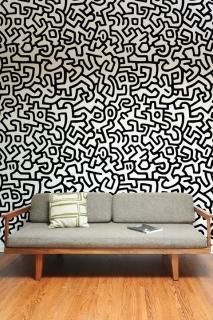 KEITH HARING Pattern Wall tilesʥ륿black