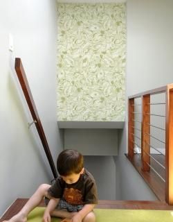 Bird Flurry Pattern Wall Tiles Moss