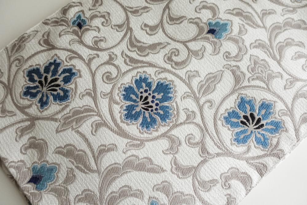 西陣織 阿波藍天然染 八寸名古屋帯7