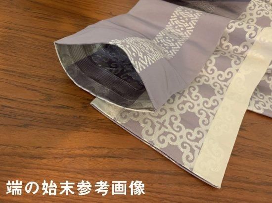 博多織ブラウン 半幅帯 お洒落 定価¥19,800 フレンチレース ブラウン 半幅帯 博多織