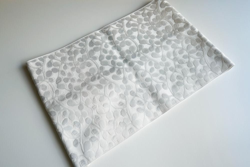 豆もん スノーホワイト 博多織 八寸名古屋帯 名古屋仕立て