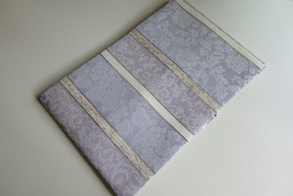 ぜんまい織 シルバーピンク 西陣織 九寸名古屋帯