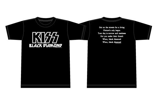 KISS 地獄の御言葉Tシャツ<br> 「BLACK DIAMOND」 