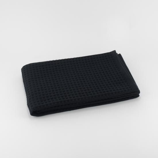 ワッフル&ガーゼ バスタオル(ブラック) - towelshop441 ワッフル&ガーゼ バスタオル(ブラック) - towelshop441