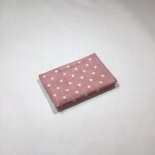 ハギレ価格♡FUWARAポルカドット♡ハーフハンカチ♡ハンドメイド FUWARAポルカドット☆手縫いハーフハンカチ