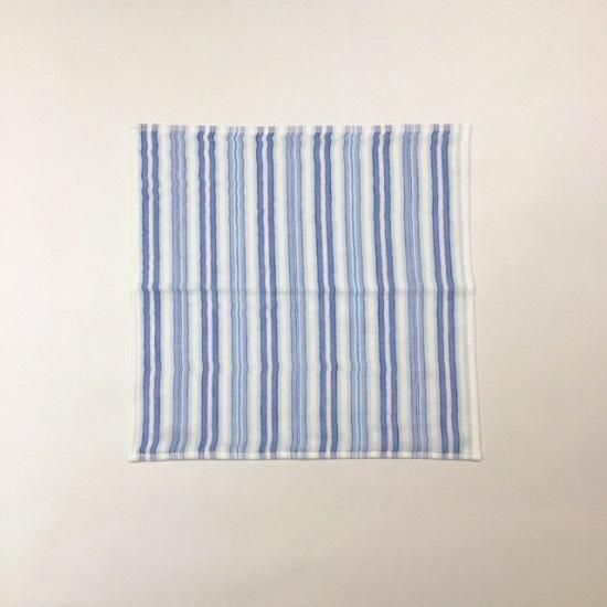シャツストライプ ミニタオル（Eブルー） - towelshop441