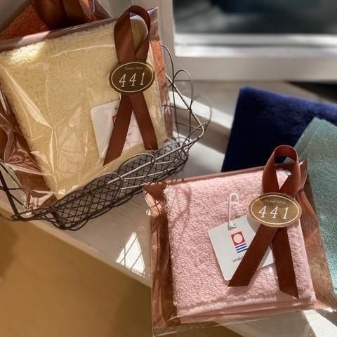 パイルハンカチ（L）（ターコイズブルー） - towelshop441