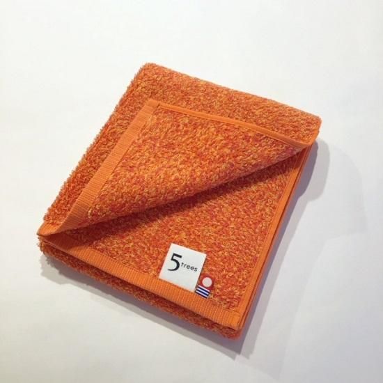 メランジュパイル フェイスタオル（オレンジ） - towelshop441