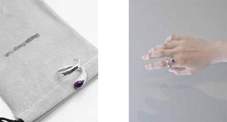 Lifestyle Design Lab sechzehlnteアメジストシルバーリング