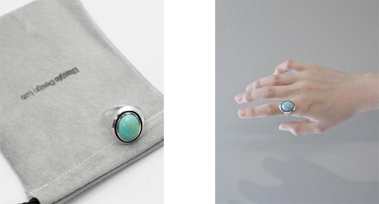 Lifestyle Design Lab ganzeターコイズシルバーリング |シルバー