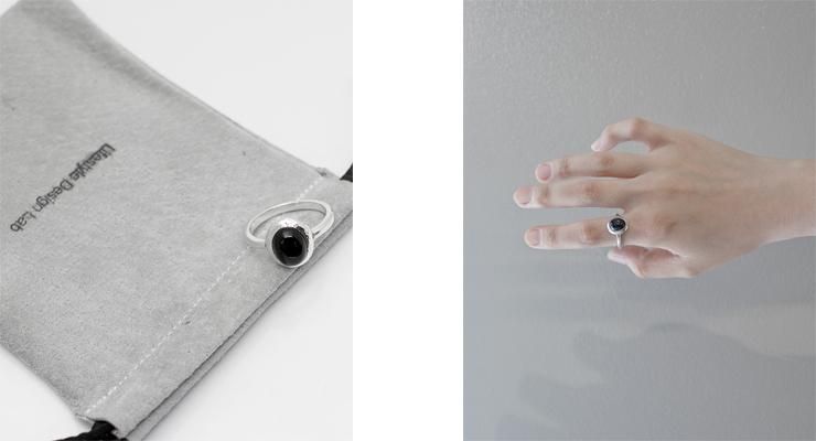Lifestyle Design Lab viertelオニキスシルバーリング |シルバー