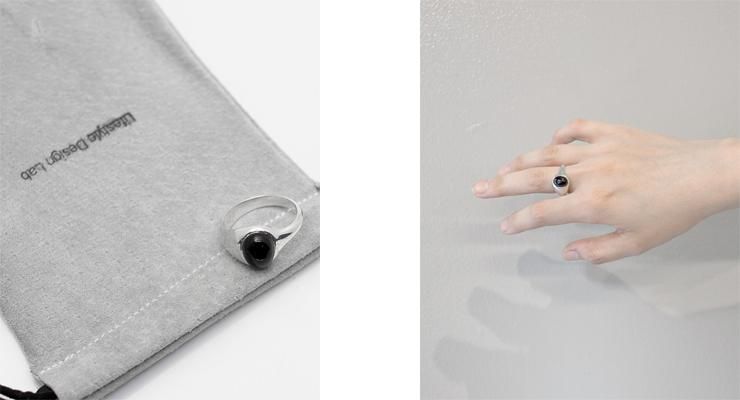 Lifestyle Design Lab viertelオニキスシルバーリング |シルバー