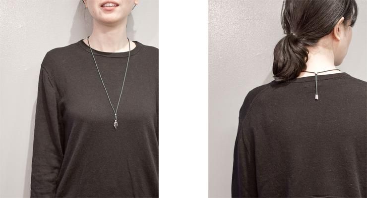 Lifestyle Design Lab fluid シルクコードネックレス グリーン