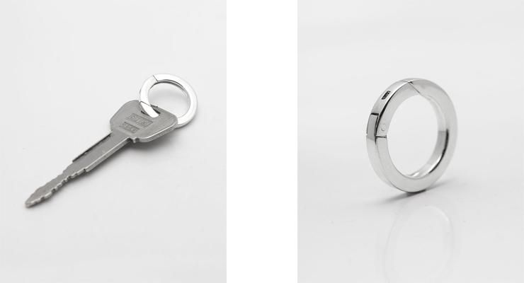valladキーリング Lifestyle Design Lab INO. ラウンドループキーリングシルバー