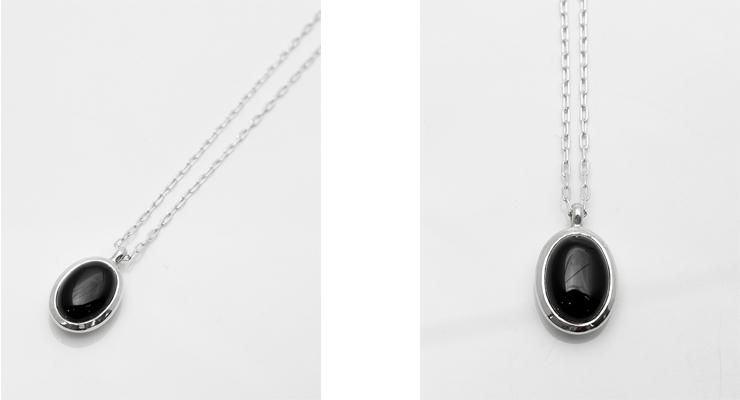 【ジープ】オニキス　K10WG/シルバー ロング　ネックレス&ペンダント ロングネックレス クローバー 四葉 白蝶貝 黒蝶貝 カーネリアン