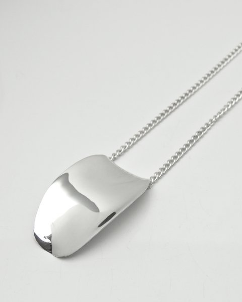Aug. 2020 Leaves Strength <br>Large leaf Silver×Leather necklace LLN-010CH<br>