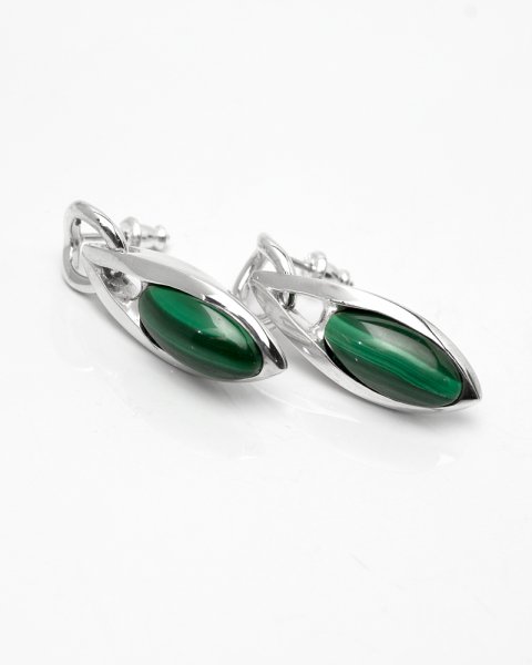 Dec. 2021 peacock Eyes <br>malachite silver pierces<br>