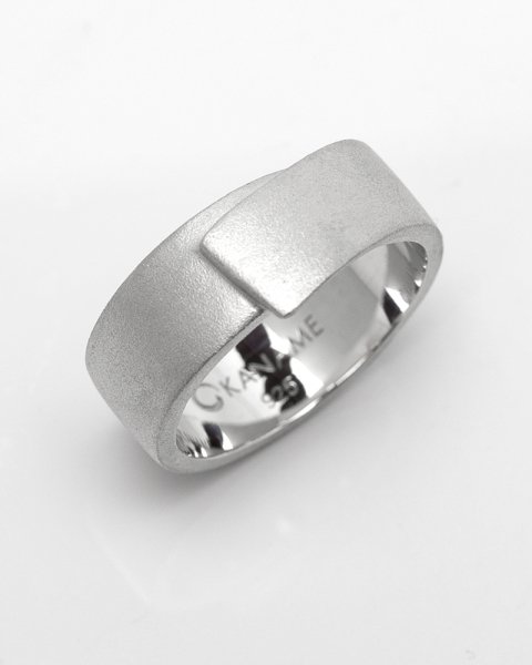 半巾帯 silver ring<br>platinum coating<br>