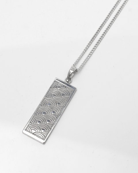  青海波 silver necklace<br>platinum coating<br>