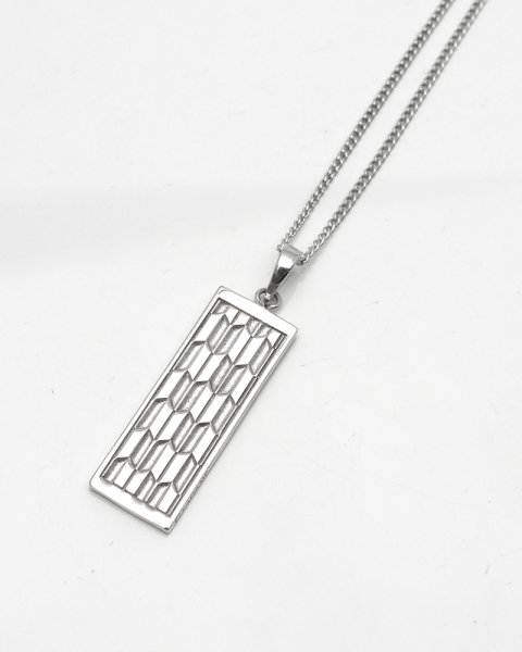  矢絣 silver necklace<br>platinum coating<br>