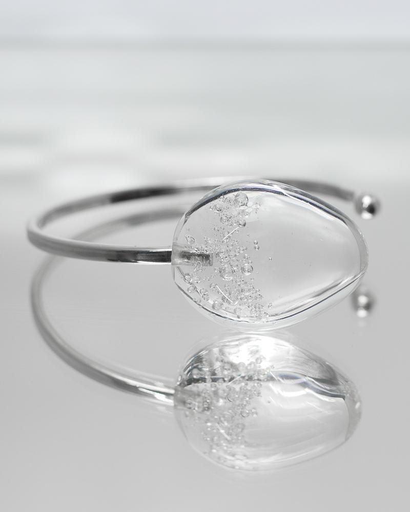 shisui/シスイ ガラス&シルバーバングル moment drop bangle