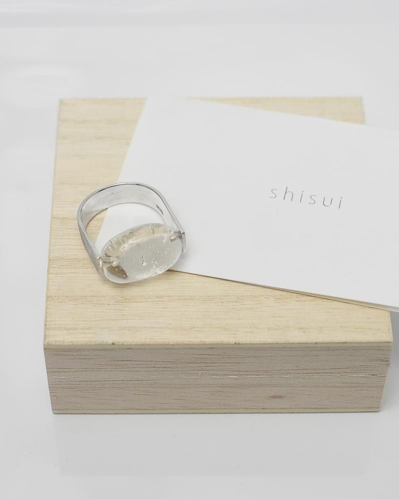 shisui/シスイ ガラス&シルバーリング moment drop U ring