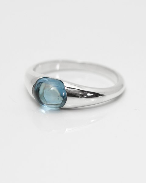 QUINTET achtel <br> London blue topaz silver ring<br>