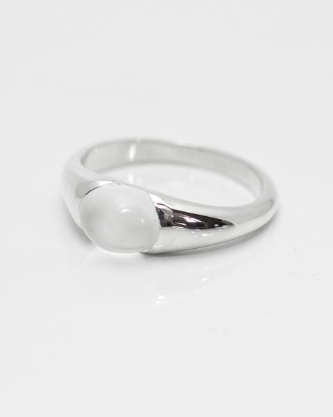 QUINTET achtel <br>Moon stone silver ring<br>