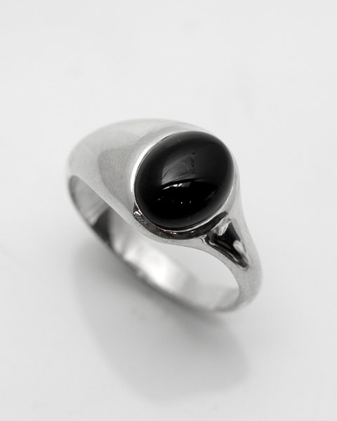 QUINTET halbe <br>Onyx silver ring<br>