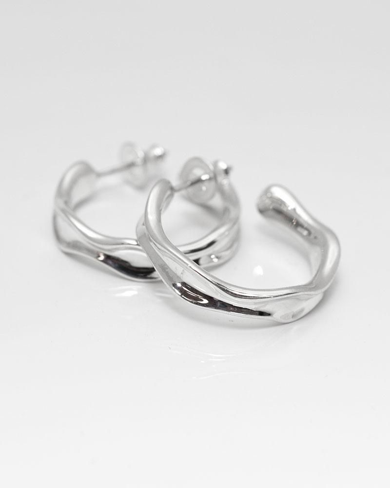 Lifestyle Design Lab fluid cloudシルバーフープピアス Lifestyle Design Lab fluid cloudシルバーフープピアス