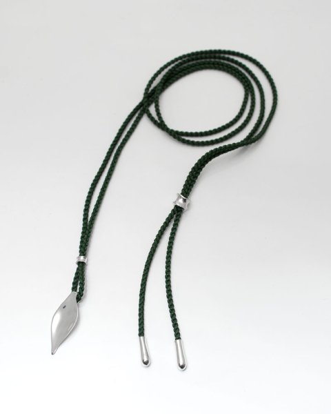 fluid rainy drop<br>silk cord necklace GR<br>