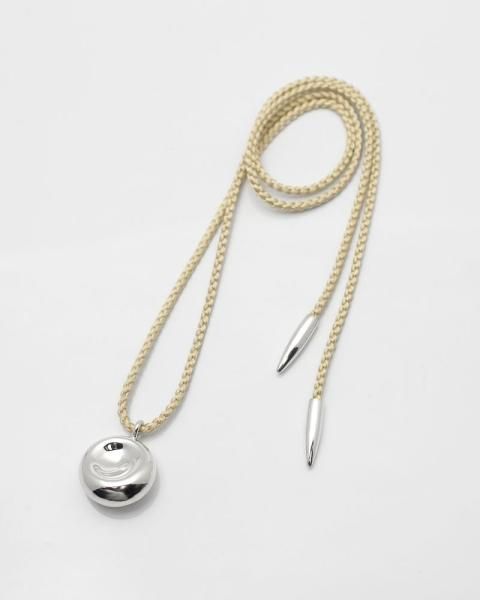 liquid fullmoon cord necklace <br>beige<br>